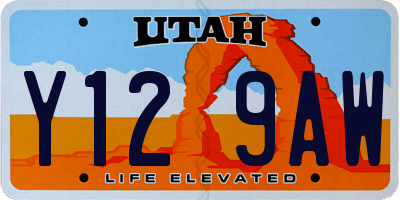 UT license plate Y129AW