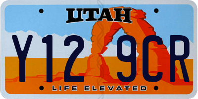 UT license plate Y129CR