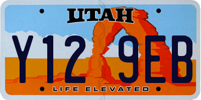 UT license plate Y129EB
