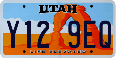 UT license plate Y129EQ