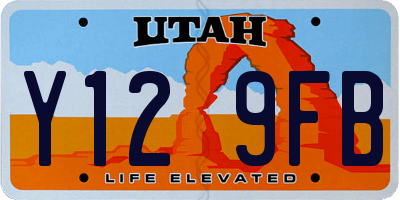 UT license plate Y129FB