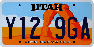 UT license plate Y129GA