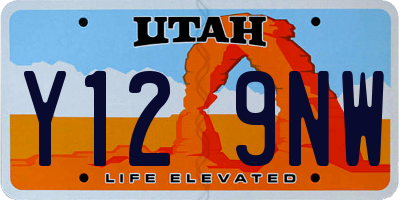 UT license plate Y129NW