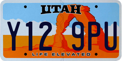 UT license plate Y129PU