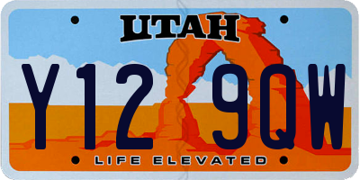 UT license plate Y129QW