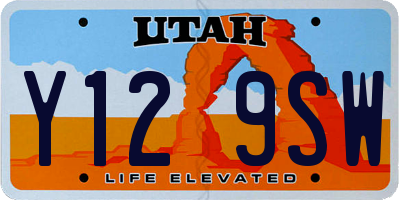 UT license plate Y129SW