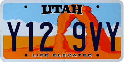 UT license plate Y129VY