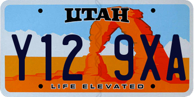 UT license plate Y129XA