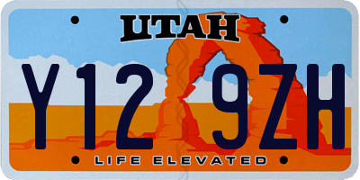 UT license plate Y129ZH