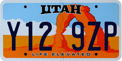 UT license plate Y129ZP
