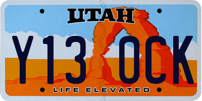 UT license plate Y130CK