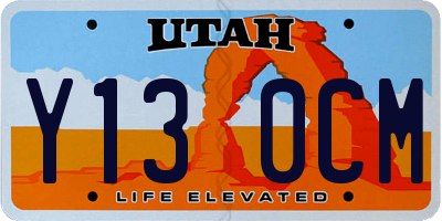 UT license plate Y130CM