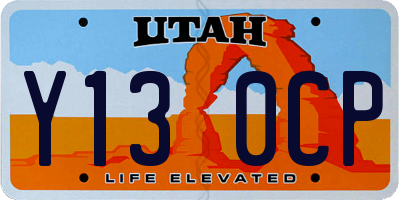 UT license plate Y130CP