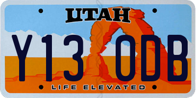 UT license plate Y130DB