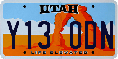 UT license plate Y130DN