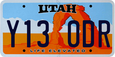 UT license plate Y130DR