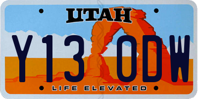 UT license plate Y130DW
