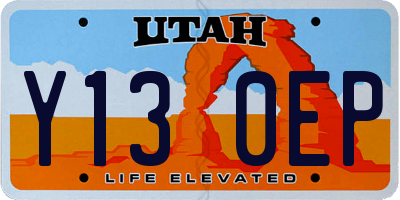 UT license plate Y130EP