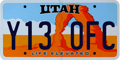 UT license plate Y130FC