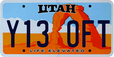 UT license plate Y130FT