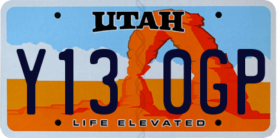 UT license plate Y130GP