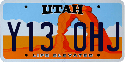 UT license plate Y130HJ
