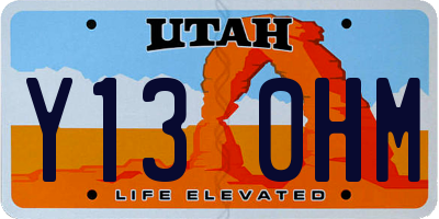 UT license plate Y130HM