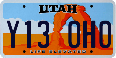 UT license plate Y130HO