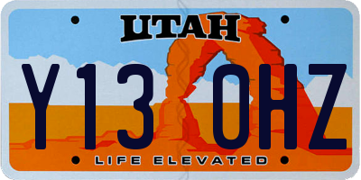 UT license plate Y130HZ