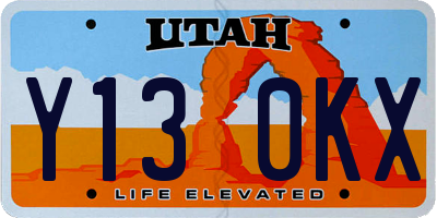 UT license plate Y130KX