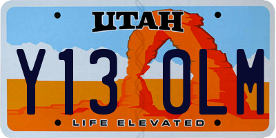 UT license plate Y130LM