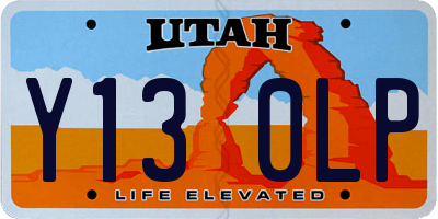 UT license plate Y130LP