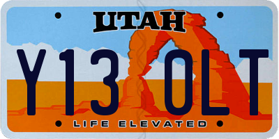 UT license plate Y130LT