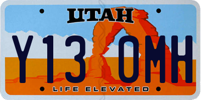 UT license plate Y130MH