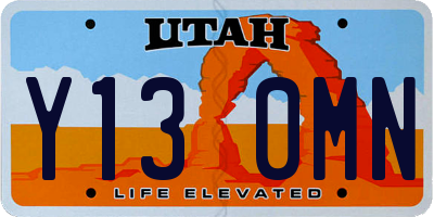 UT license plate Y130MN