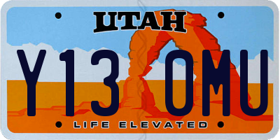 UT license plate Y130MU