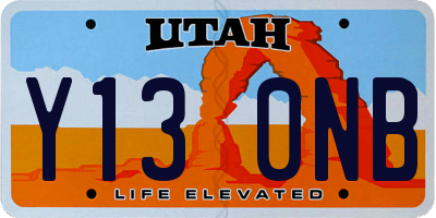 UT license plate Y130NB
