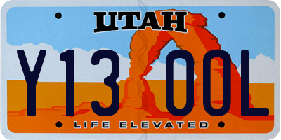UT license plate Y130OL