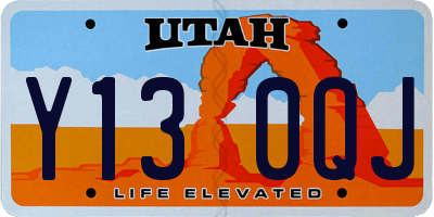 UT license plate Y130QJ