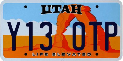 UT license plate Y130TP