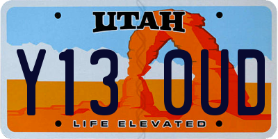 UT license plate Y130UD