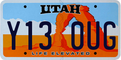 UT license plate Y130UG