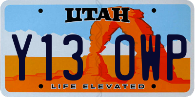 UT license plate Y130WP