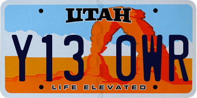 UT license plate Y130WR