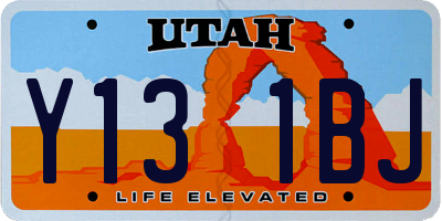 UT license plate Y131BJ