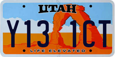 UT license plate Y131CT