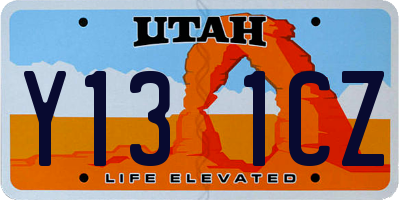 UT license plate Y131CZ