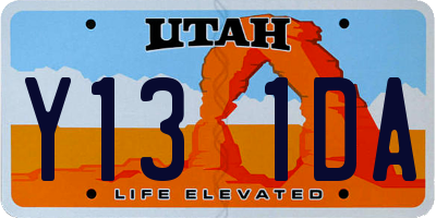 UT license plate Y131DA