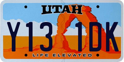 UT license plate Y131DK