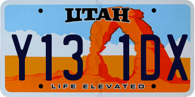 UT license plate Y131DX